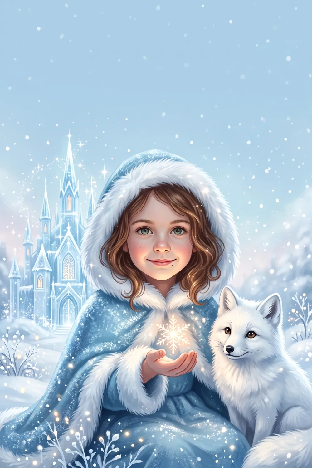 Coperta cărții „Anastasia și castelul de gheață”, o carte personalizată pentru Anastasia